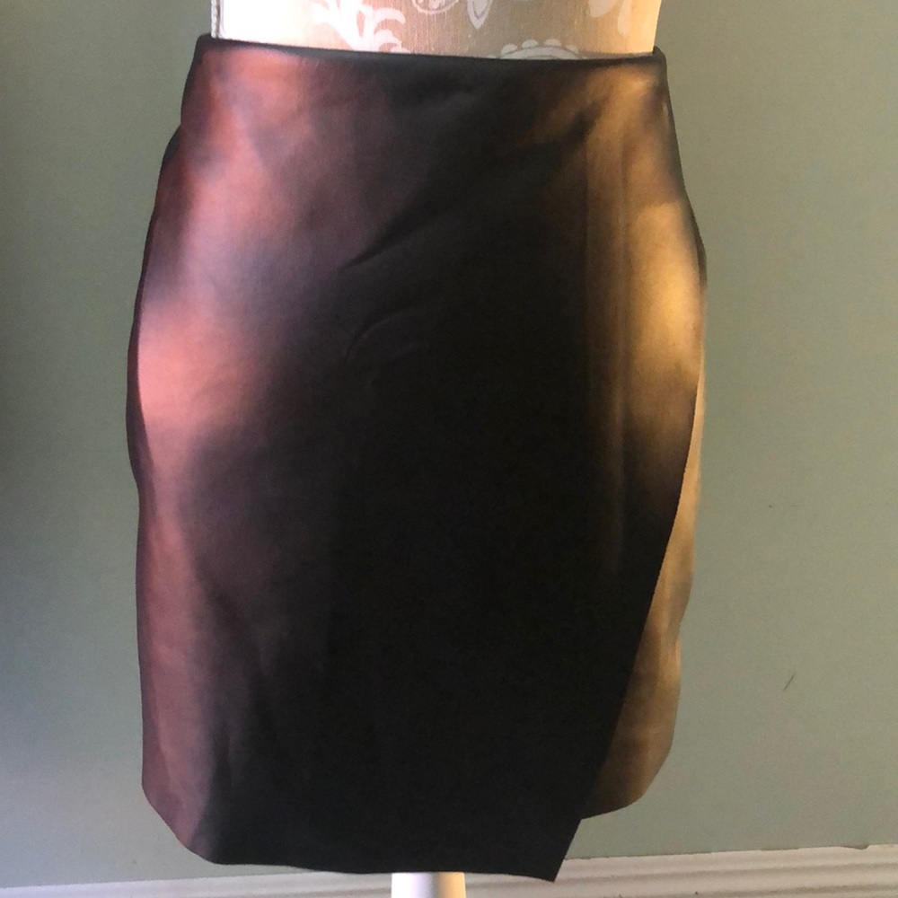 Black Faux Leather Skirt